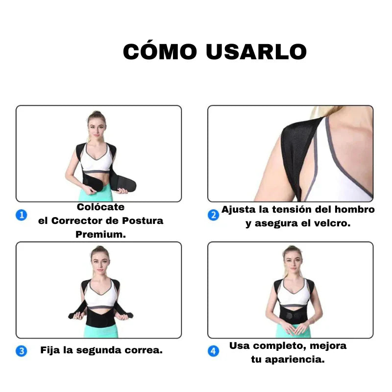 Alinea®X: Corrector de Postura Ultra Confort + Rodillo Masajeador Cuello
