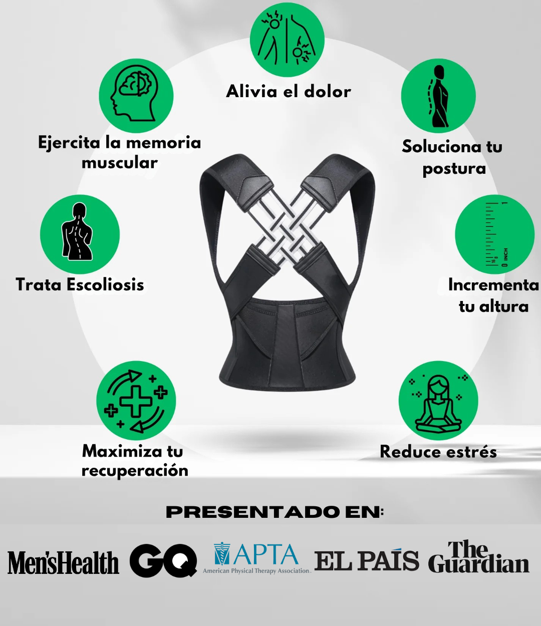 Alinea®X: Corrector de Postura Ultra Confort + Camiseta Ultraburn Quemagrasa (Gratis)