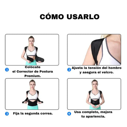 Alinea®X: Corrector de Postura Ultra Confort + Rodillo Masajeador Cuello
